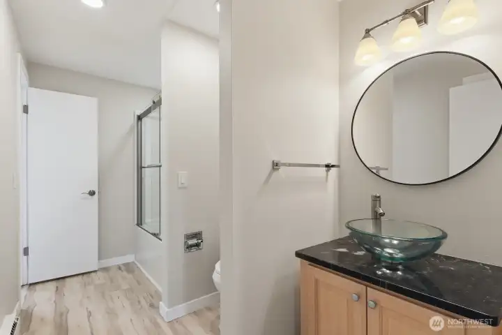 Upper jack-and-jill bathroom.