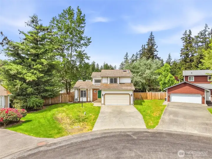 Enjoy the culdesac and gates on both sides of the home