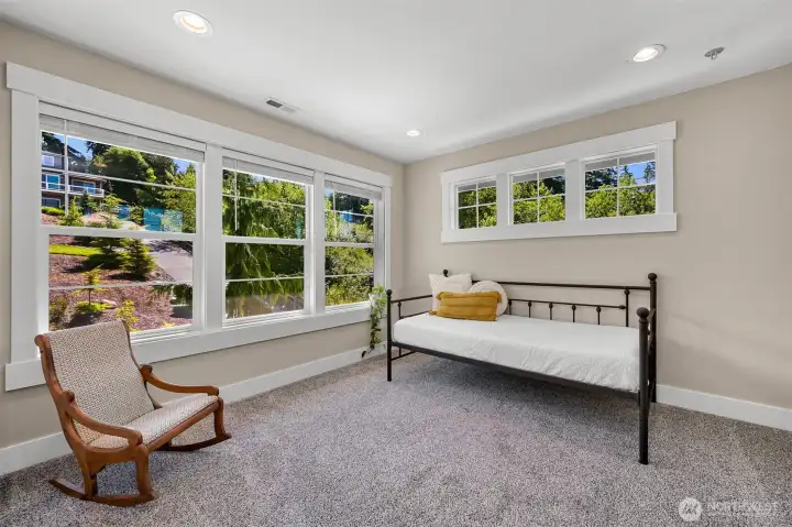 One of two additional bedrooms upstairs