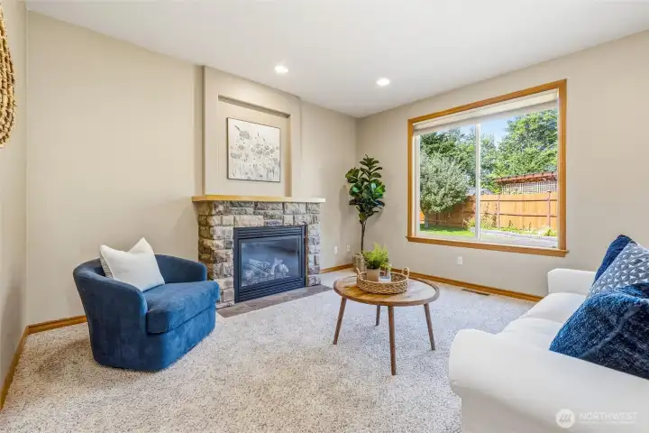 2nd Living Room w/ Gas Fireplace