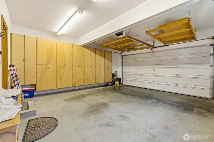 Mounted row of Cabinets in Garage Included
