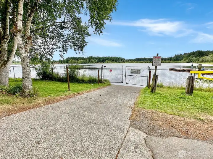 Community area boat ramp for your kayaks or canoes.