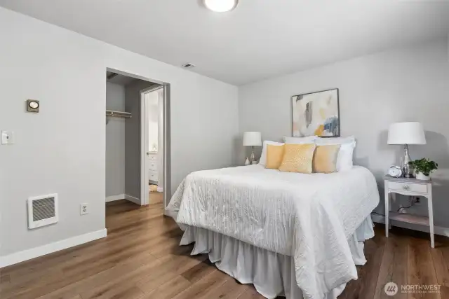 Primary bedroom with large walk-in closet