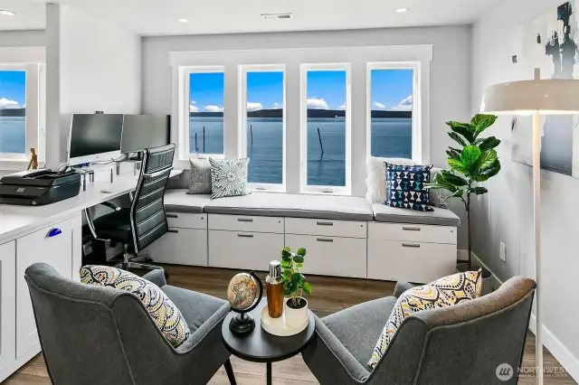 Perched above the cove, this light-filled studio doubles as a writer’s retreat, creative workspace, or serene spot to sip coffee and watch harbor seals drift by. The view? All yours, all day.