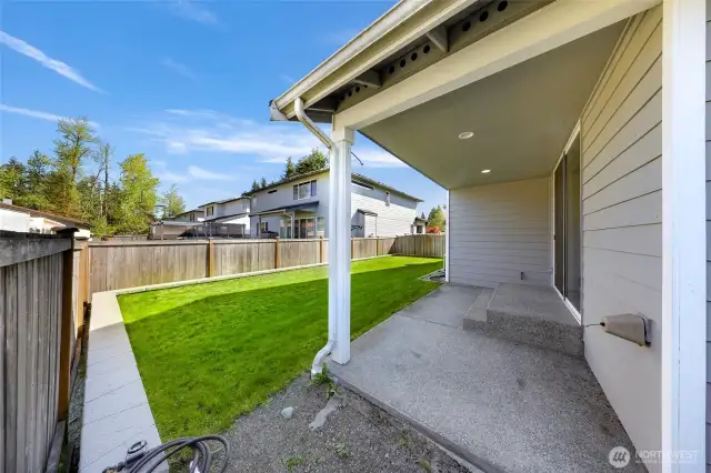 Gas stub off patio