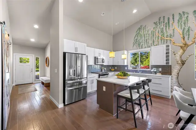 Kitchen includes eating nook