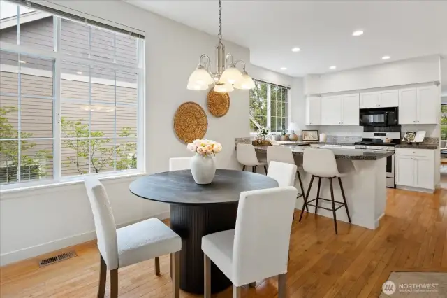Open-concept living with the Kitchen flowing to the formal and informal living spaces seamlessly. This home lives large and is generous in all the spaces.