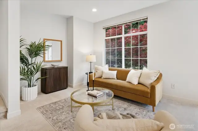 Family room has various nooks to personalize and place your prized possessions.