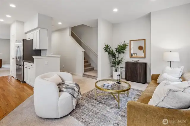 Family room is private and spacious.
