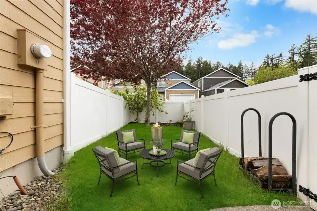 Fully fenced yard