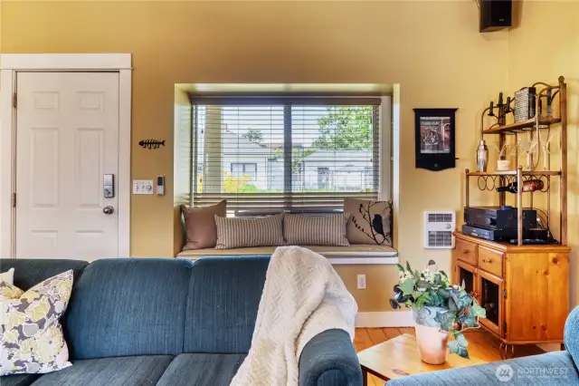 Enjoy the bay window seat