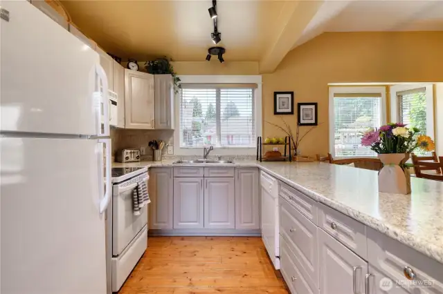Plenty of counterspace and cabinetry