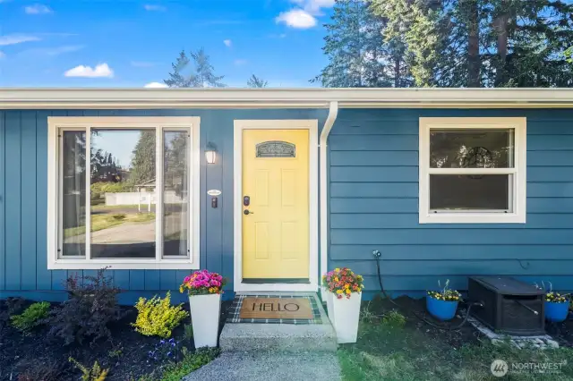 Brand new door and windows and refreshed yard!