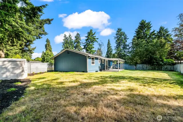 Shed stays with the house.