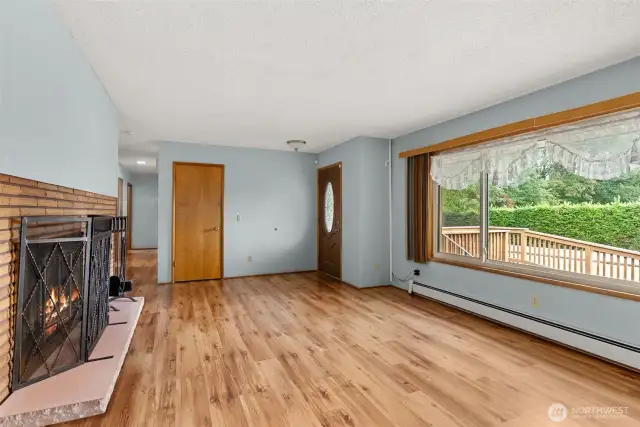 Living room with large picture window