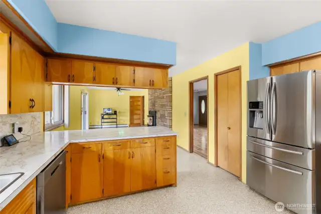 Kitchen with walk in pantry