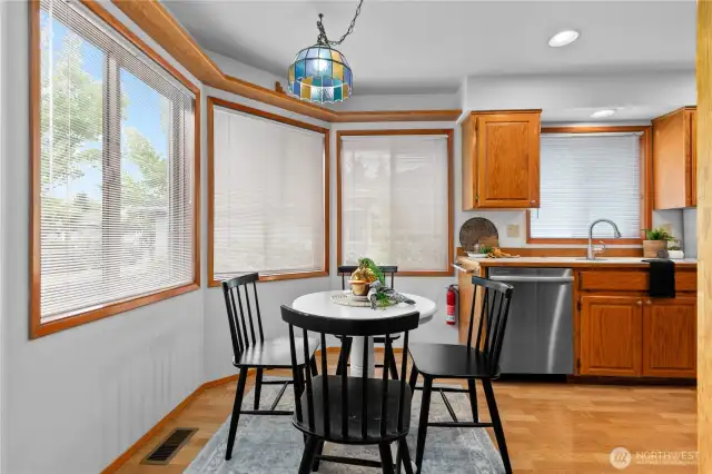 Very inviting kitchen nook