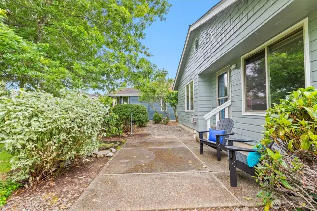 Courtyard and private patio off living room