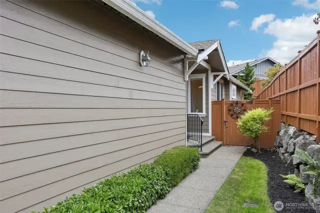 Walk way to front door
