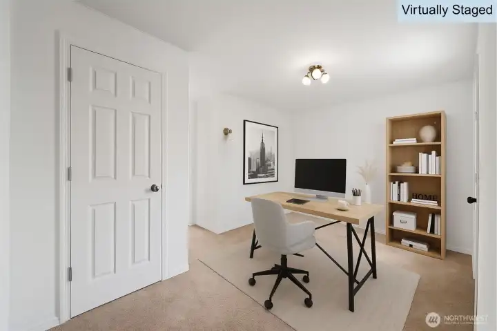 Virtually Staged Office and bonus room