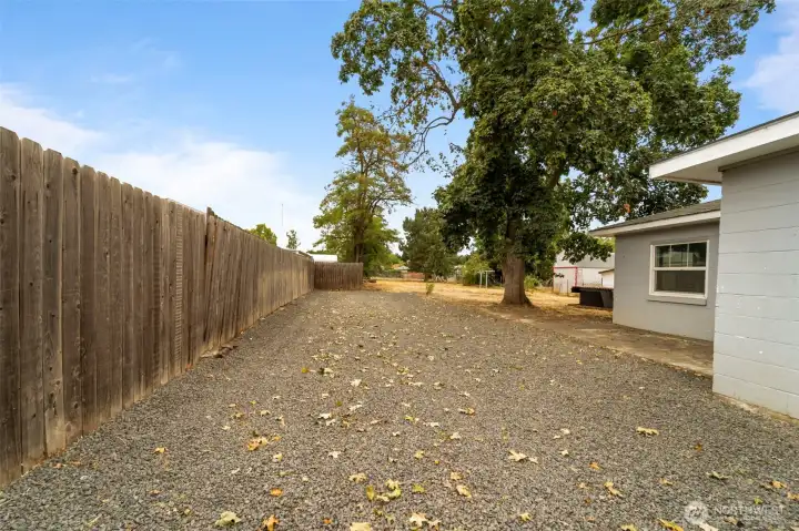 RV & Boat Parking on side of house