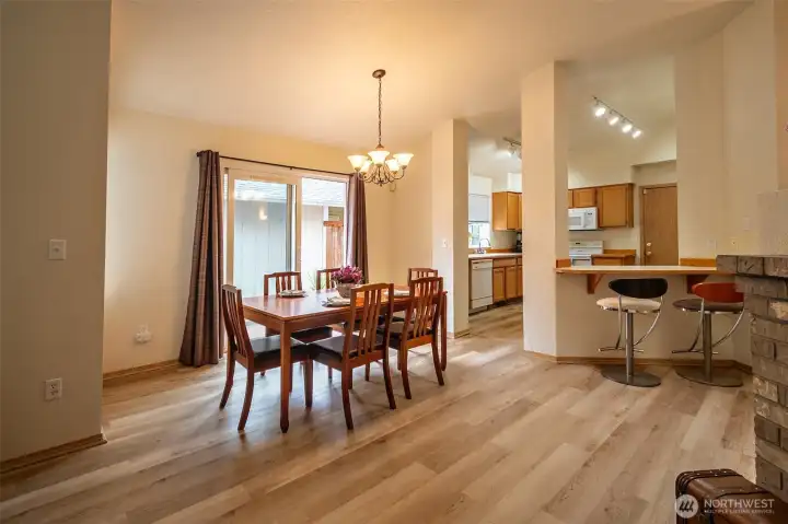 Spacious dining area
