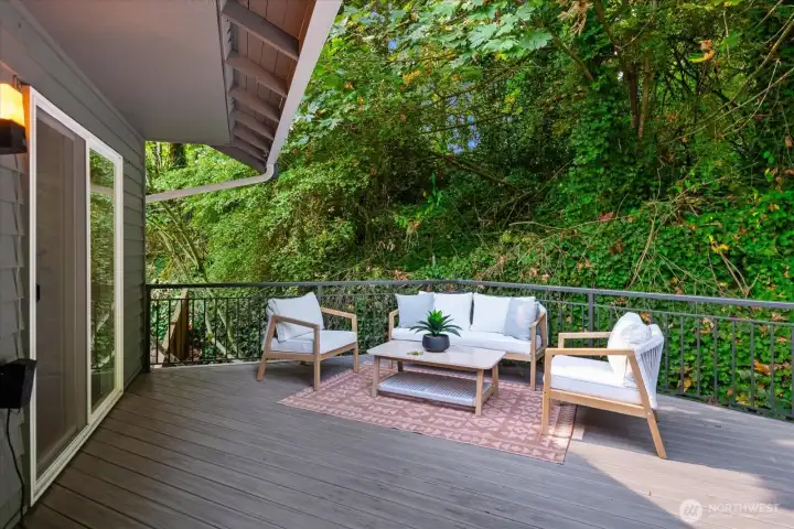 Deck area off of the dining room