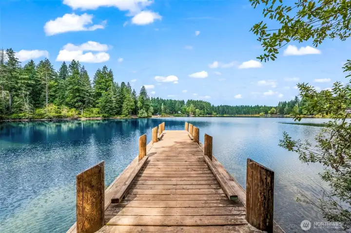 Dock at Horseshoe Lake just a stones throw away