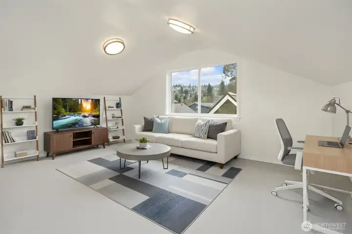 Top Floor Bonus Room virtually staged