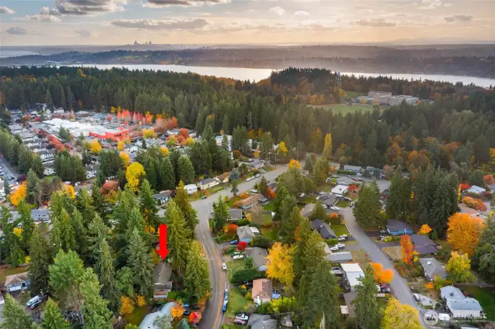 South West Aerial, Nearby grocery and St. Edwards Park