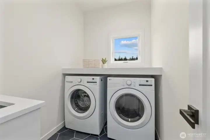 Laundry room on second level