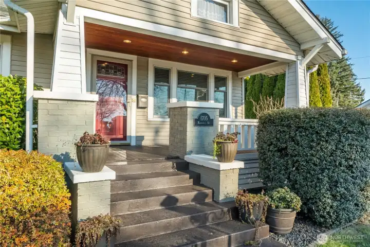 Welcoming covered entry porch.