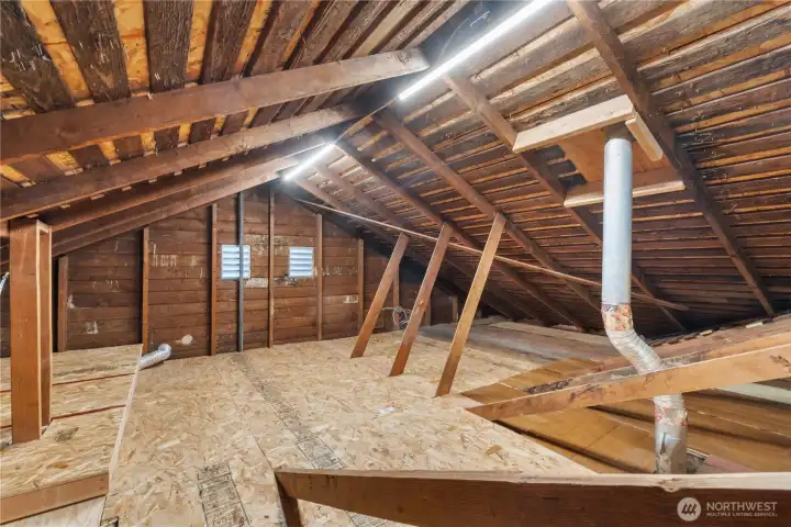 Tons of dry attic storage area