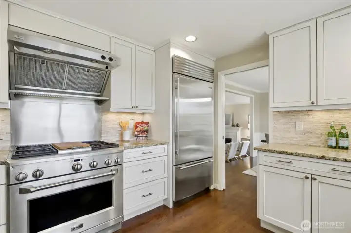 Gourmet kitchen with high end appliances