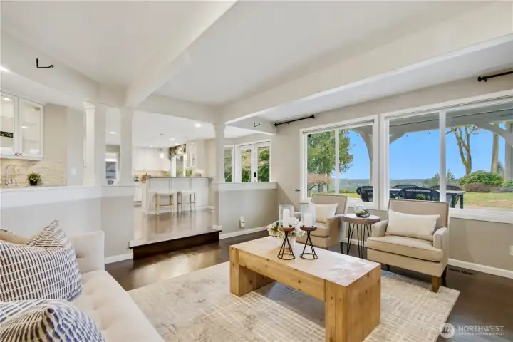 Family Room with views of the back