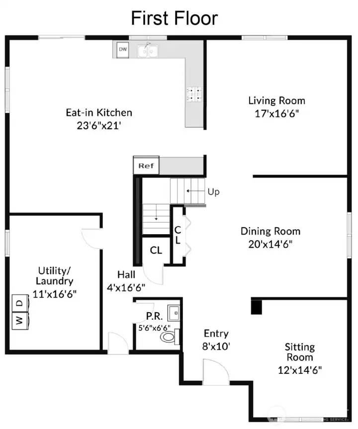 floor plan for the 1st floor