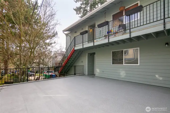 Nice deck, Unit A is vacant - easy to show.