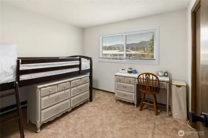 Bedroom #2 also has a nice view of the mountains.