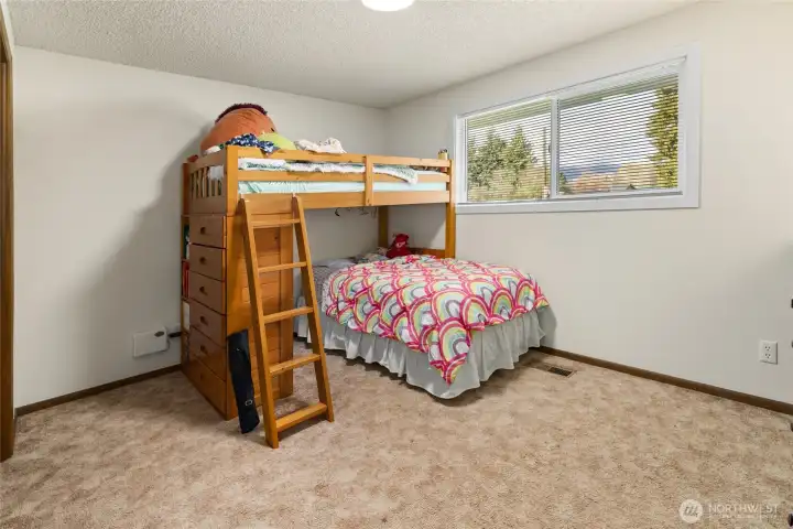 Bedroom #1 has plenty of room and a large closet.