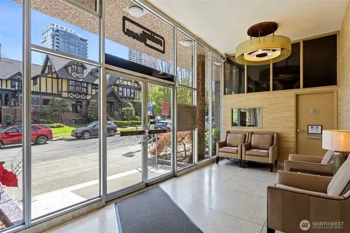 Situated in beautiful First Hill, Sutton Place offers a secure entry with callbox.