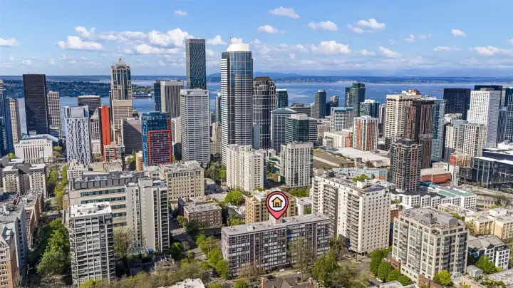 Centrally located in First Hill, the oldest residential neighborhood in beautiful Seattle with its glorious water and mountain views and tree-lined streets.