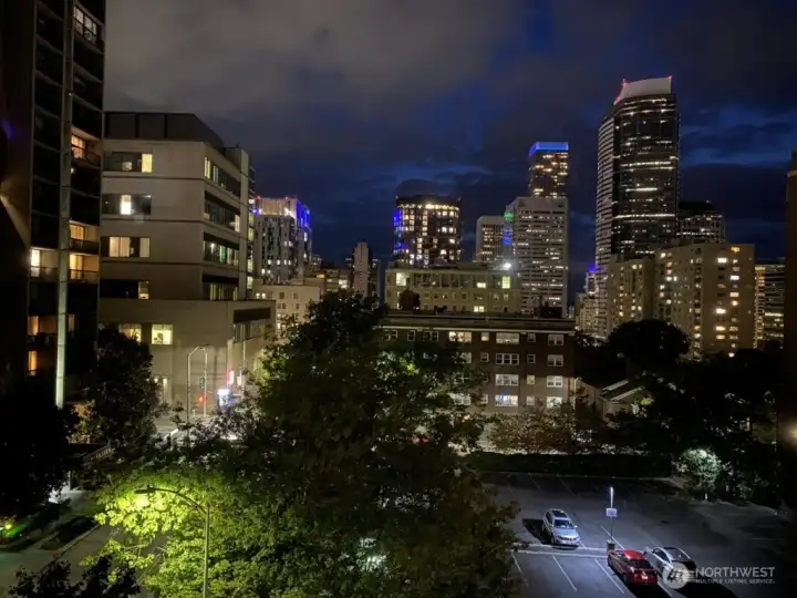 Enjoy the ever changing city lights from this SW corner unit.