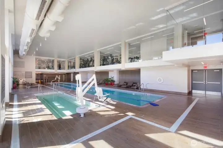 Enjoy a day at the spa on the 7th floor, complete with a lap pool, hot tub, sauna, and more.