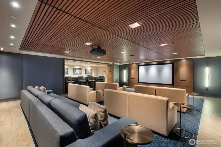 Media Room for a festive movie night.