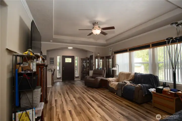 Living room - Crown molding throughout entire house