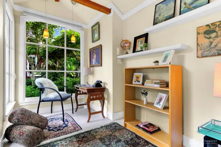 Interior shot of the backyard cottage