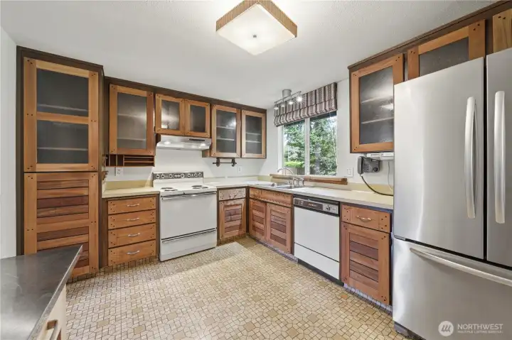 Newer stainless refrigerator and stove top hood