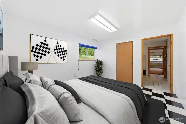 Another view of the downstairs bedroom