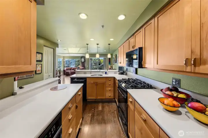Updated spacious kitchen