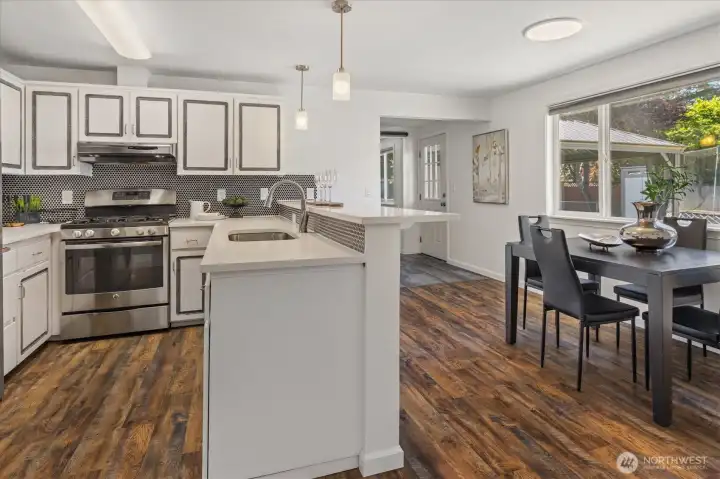 Gorgeous flooring, bright & open spaces.